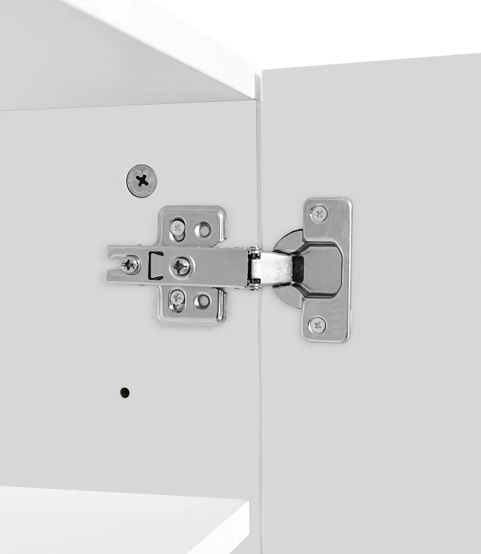 Meuble à chaussures mobile avec double porte, éclairage LED multicolore et armoire penderie, Blanc