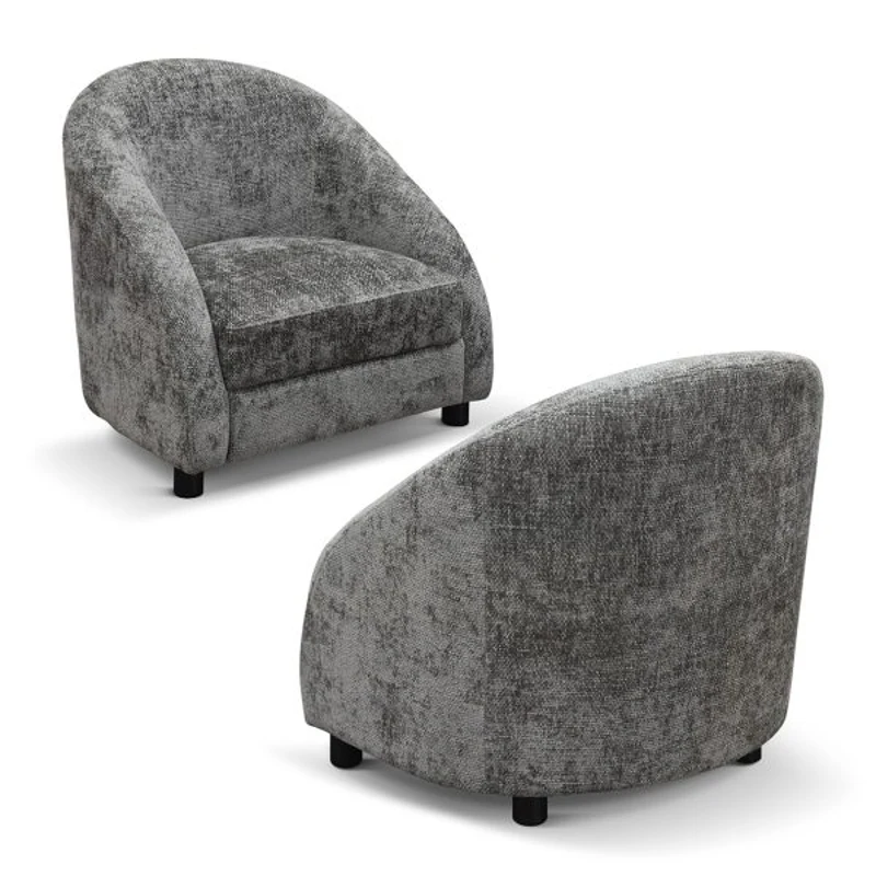 PAZZO DESIGN Poltrona in tessuto, Grigio