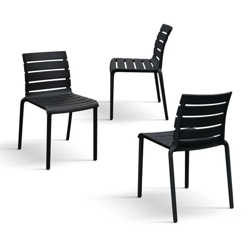 PAZZO DESIGN Sedia Brad Nero set da 6 sedie in Polipropilene