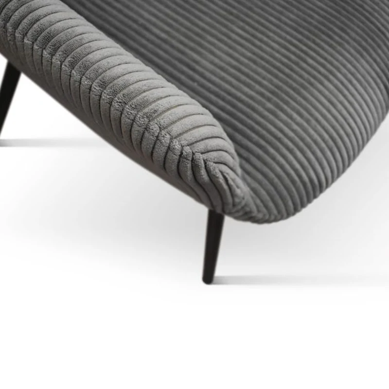 PAZZO DESIGN Poltrona Titti Grigio Scuro, rivestimento in velluto