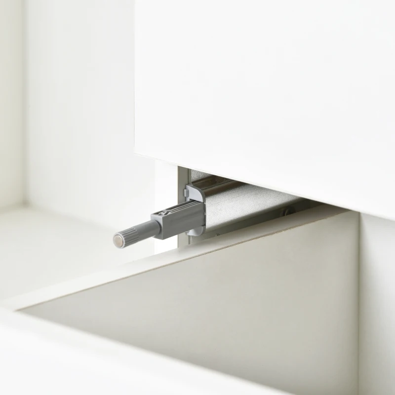 Buffet Moderne Multifonction avec Éclairage RGB, 2 Portes et 4 Tiroirs - Meuble TV Scandinave, Blanc