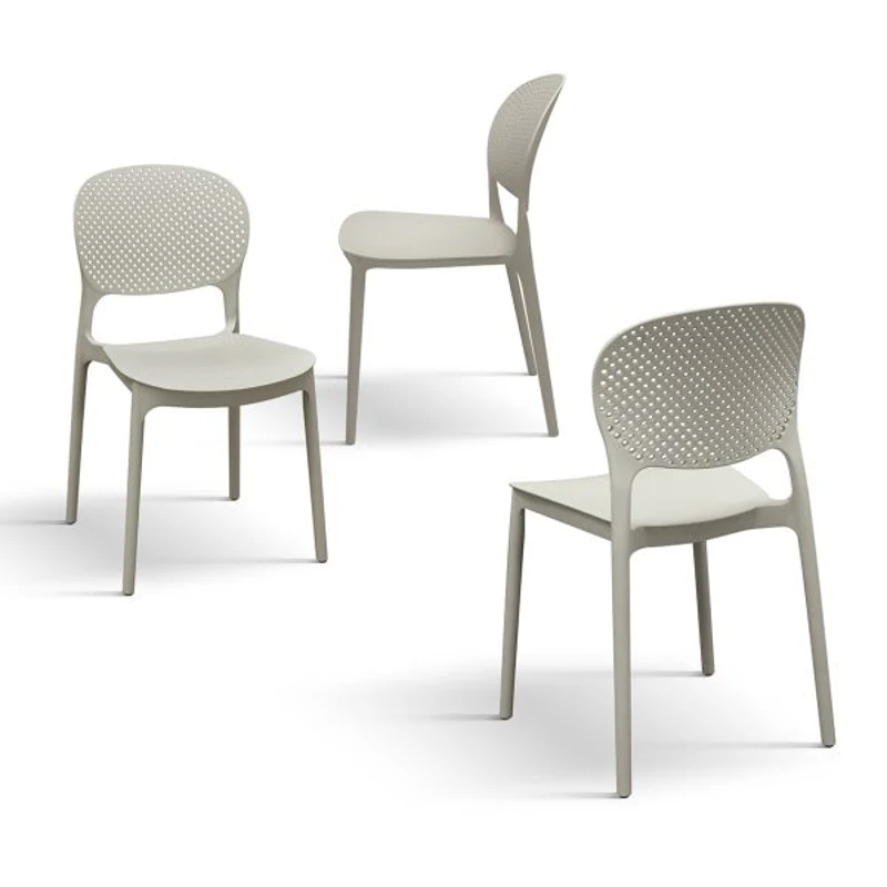 PAZZO DESIGN Sedia Anita Tortora set da 4 sedie in Polipropilene