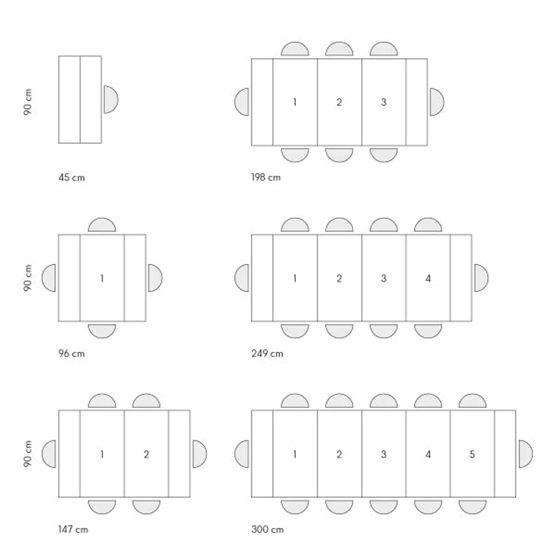 PAZZO DESIGN Tavolo Consolle Allungabile con porta prolunghe, Olmo Perla, Made in Italy, da 45 a 300 cm