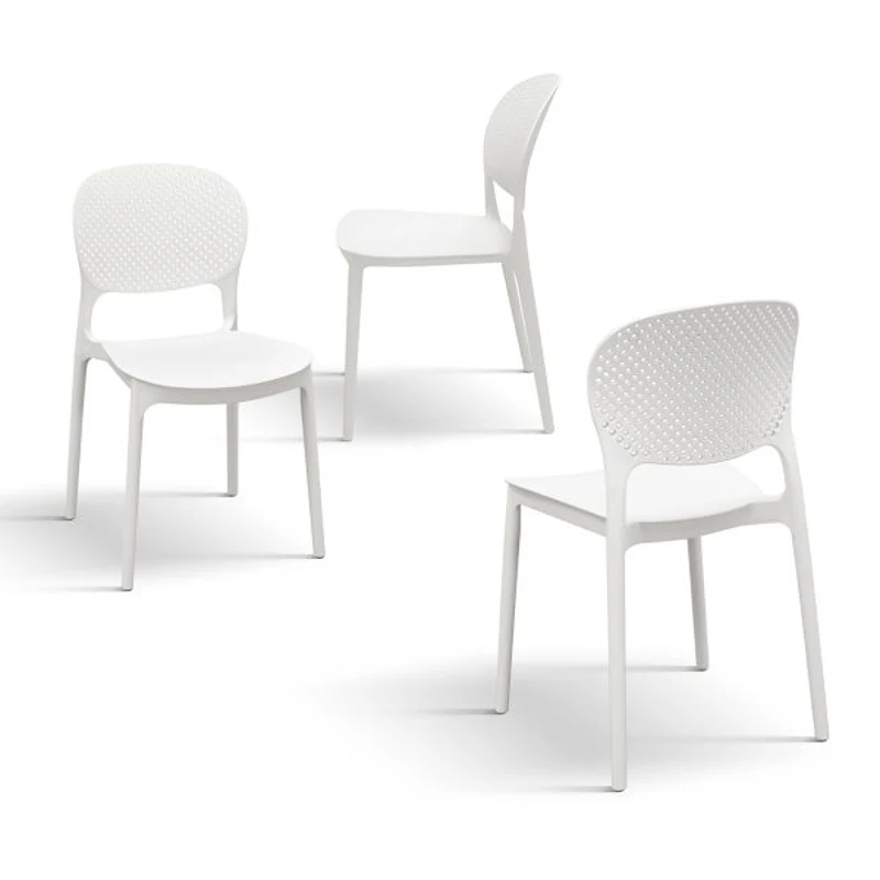 PAZZO DESIGN Sedia Anita Bianco set da 4 sedie in Polipropilene