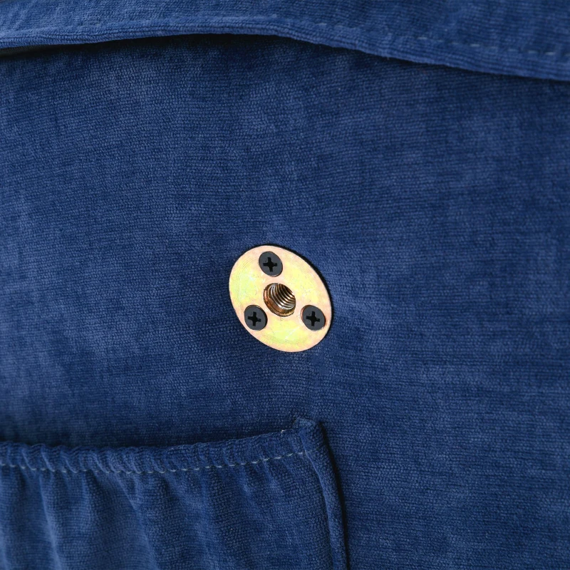 Fauteuil de Relaxation Pivotant à 360° Massant et Chauffant avec support téléphone et Poche Latérale, Bleu