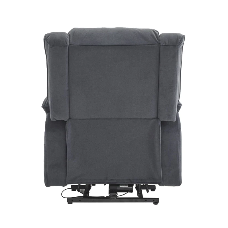 Fauteuil de Relaxation Électrique releveur, Massage Chauffant, 2 Porte-gobelets et Télécommande, Gris