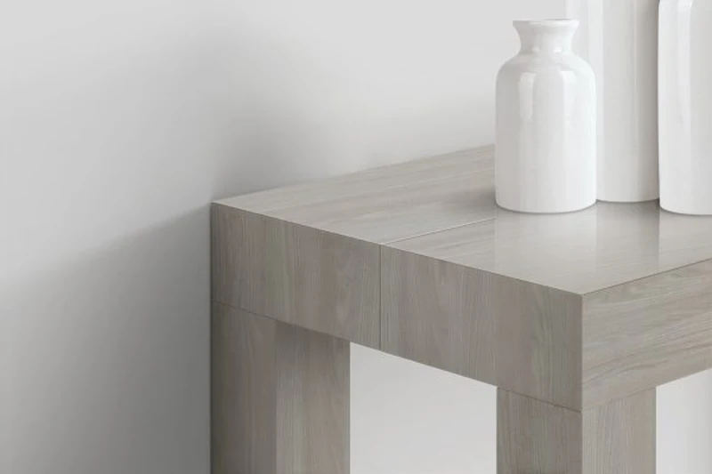 PAZZO DESIGN Tavolo Consolle allungabile, Olmo perla, Nobilitato,Made in Italy da 45 a 300 cm