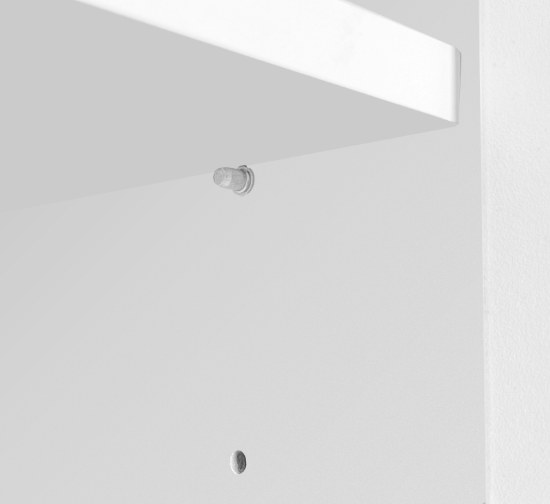 Meuble à chaussures mobile avec double porte, éclairage LED multicolore et armoire penderie, Blanc