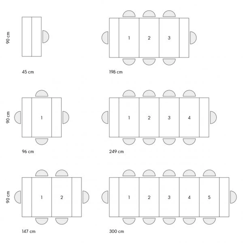 PAZZO DESIGN Tavolo Consolle allungabile, Bianco frassinato, Nobilitato, Made in Italy, da 45 a 300 cm