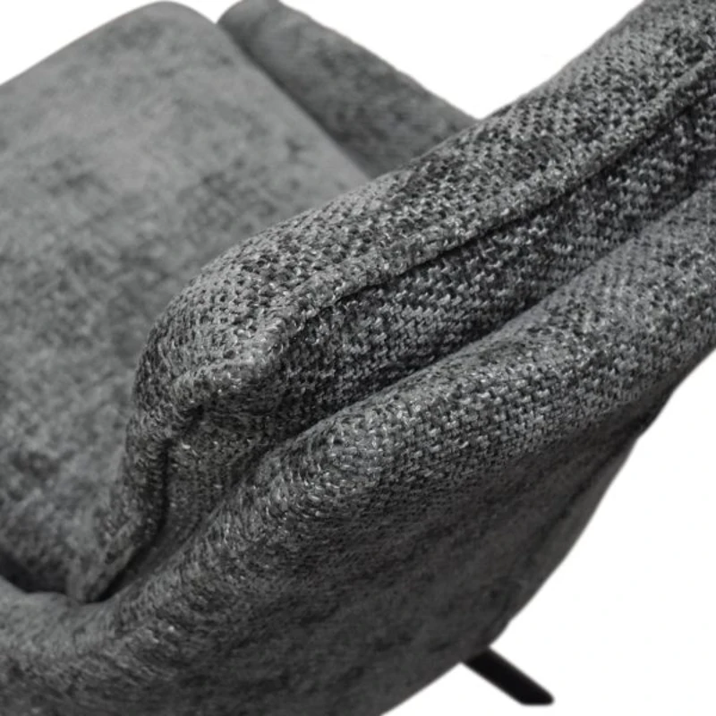 PAZZO DESIGN Sedia Biagio Grigio set da 2 sedie con rivestimento in tessuto e gambe in metallo