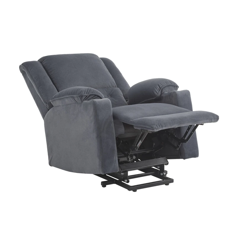 Fauteuil de Relaxation Électrique releveur, Massage Chauffant, 2 Porte-gobelets et Télécommande, Gris