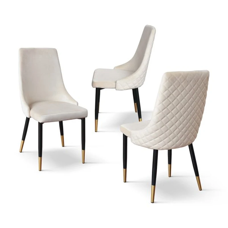 PAZZO DESIGN Sedia Cinzia set da 4 sedie beige