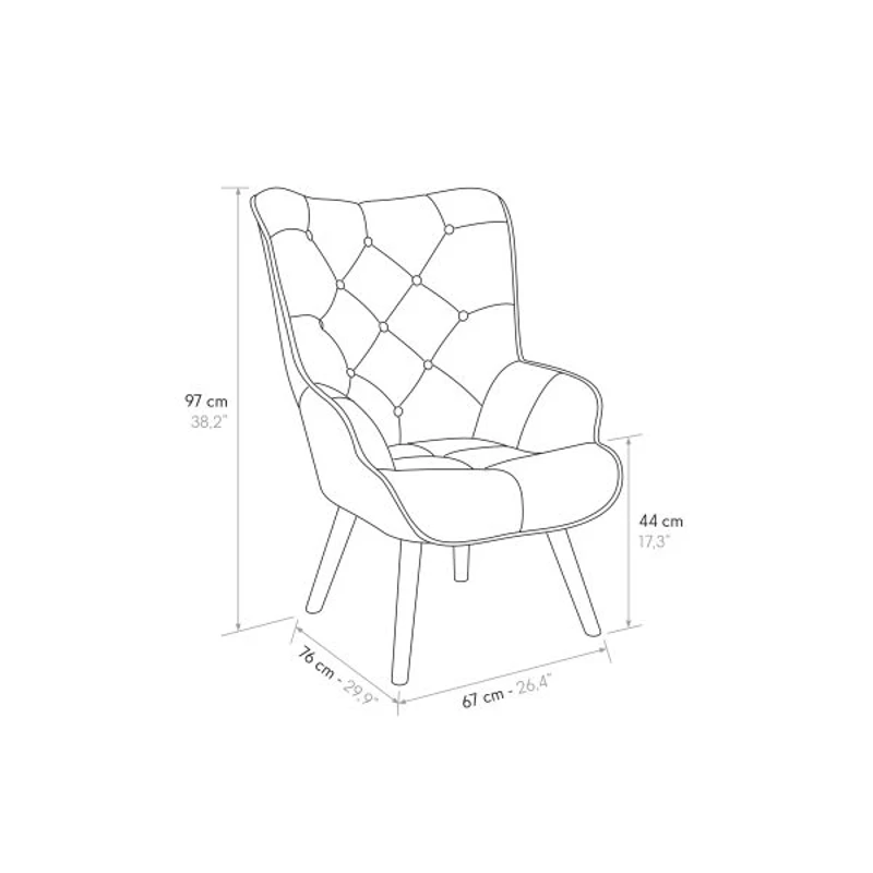 PAZZO DESIGN Poltrona Ludovica, Multicolor