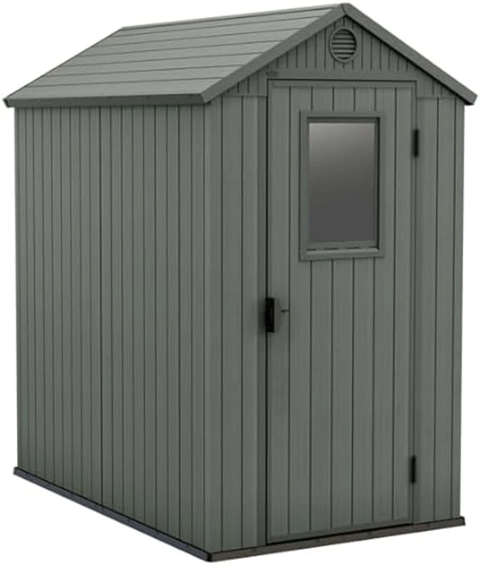 Keter Casetta da Giardino Darwin 4x6, Verde, 125,8 X 184,5 X 205,1 h