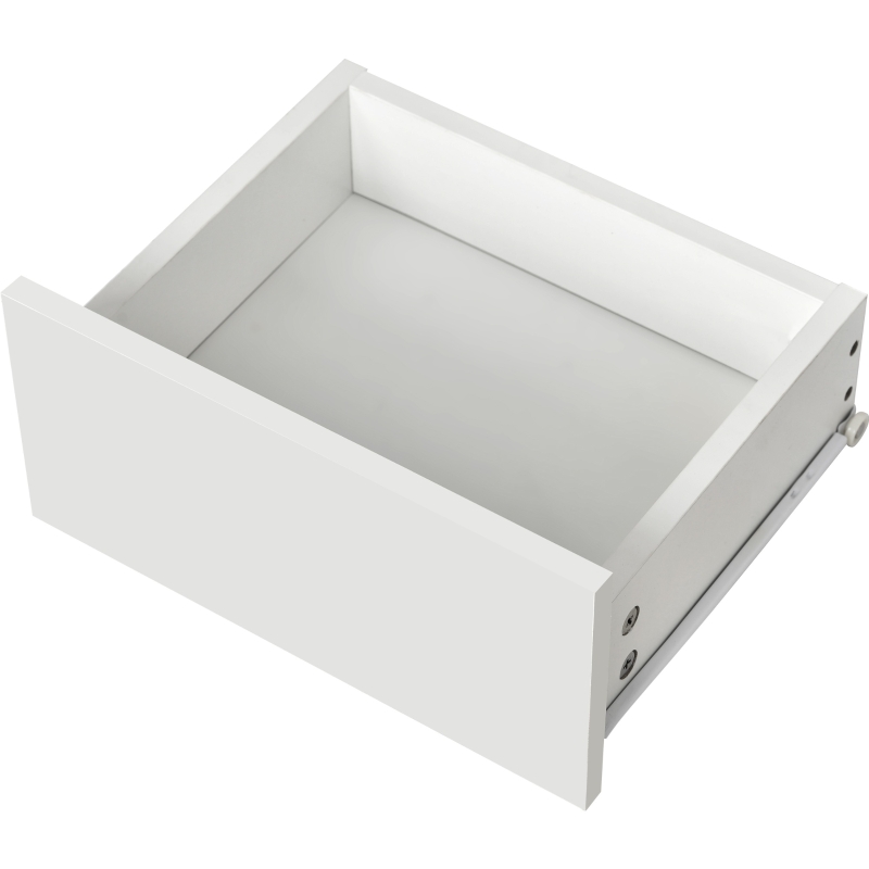 Table Basse Moderne avec 2 Tiroirs et Éclairage LED Multicolore, Blanc