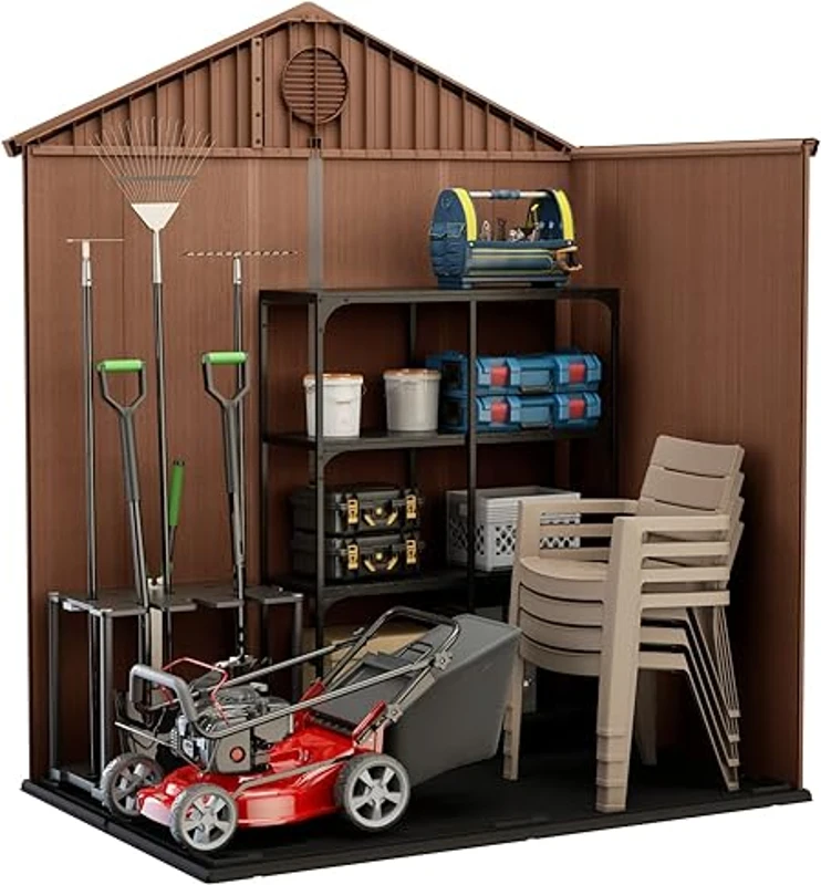 Keter Casetta da Giardino Darwin 6x4, Marrone, 190 X 122 X 221 h