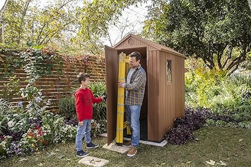 Keter Casetta da Giardino Darwin 6x6, Marrone, 125,8 X 184,5 X 205,1 h