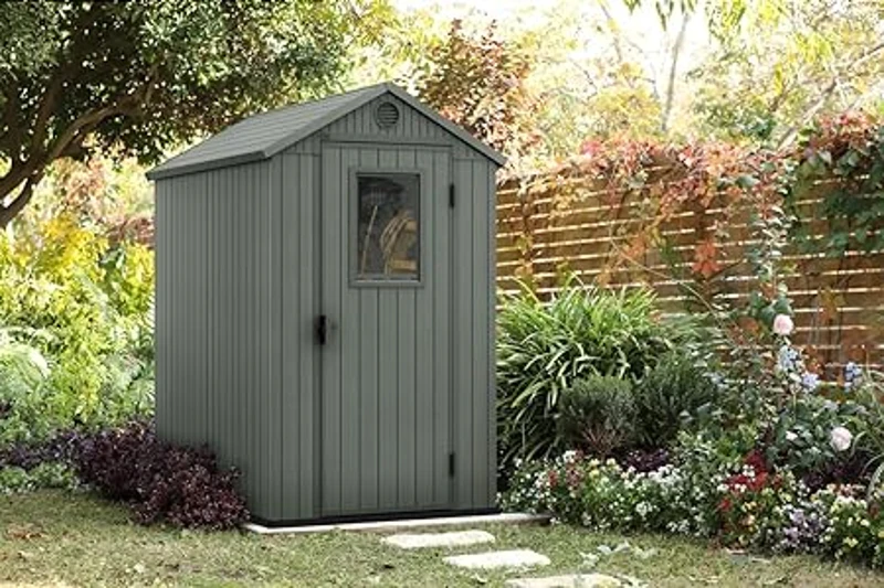 Keter Casetta da Giardino Darwin 4x6, Verde, 125,8 X 184,5 X 205,1 h