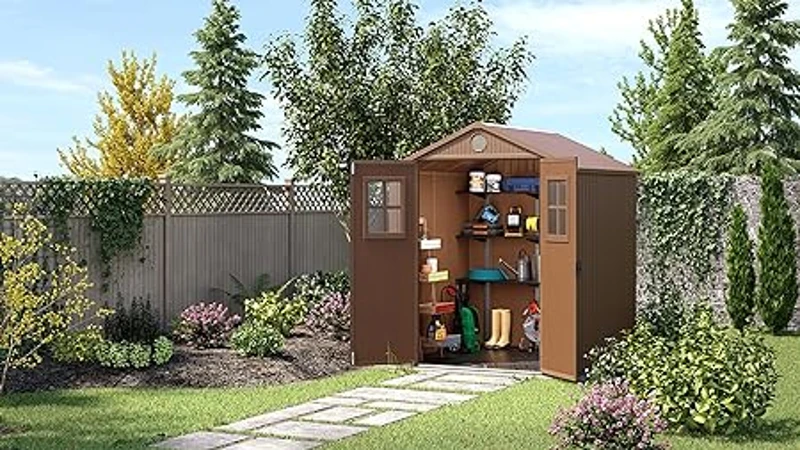 Keter Casetta da Giardino Darwin 6x6, Marrone, 190 X 183 X 221 h