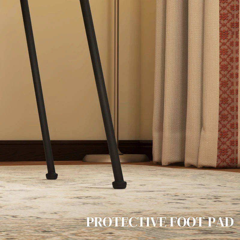 HOMCOM Set 2 Scaune pentru Bucătărie și Living Stil Boho, Scaune Moderne din PE Ratan și Oțel, 45x57x83 cm, Galben