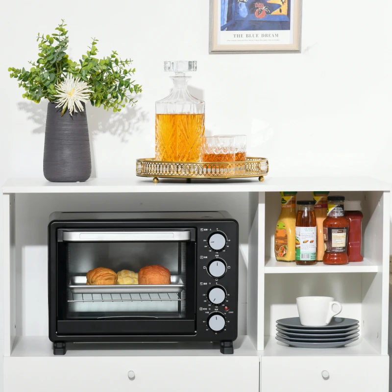 HOMCOM dulap de bucatarie, 3 compartimente, alb(m-10)