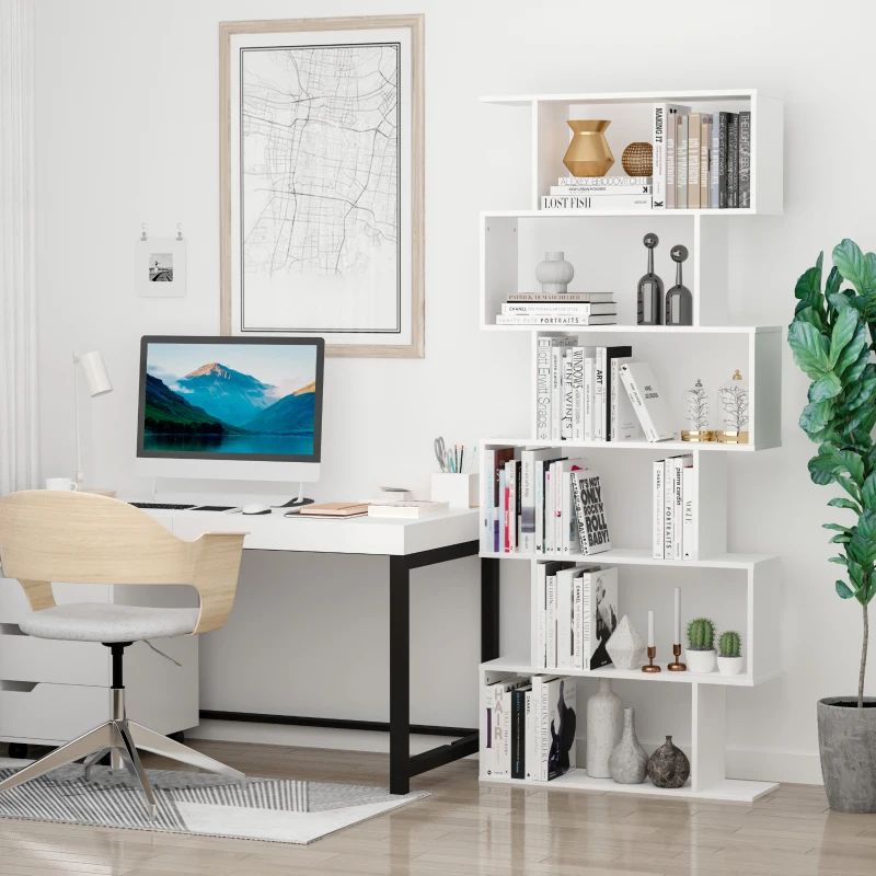 Homcom Biblioteca Alba 80×24×191 cm – Design Elegant & Practic