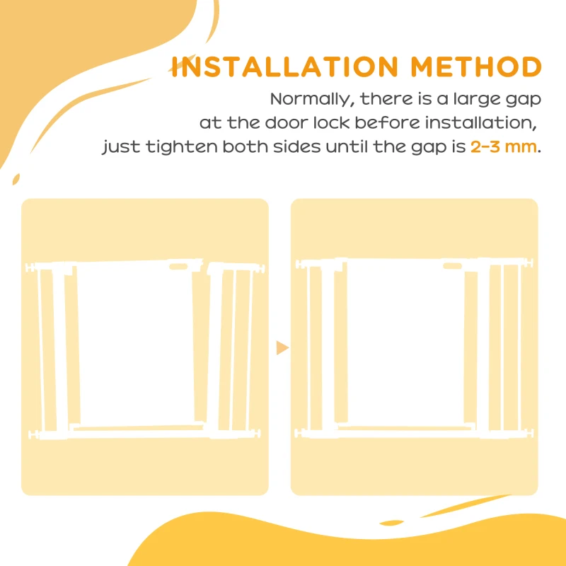 PawHut Poarta de Siguranta Reglabila 76–103 cm pentru Usi/Scari – Negru