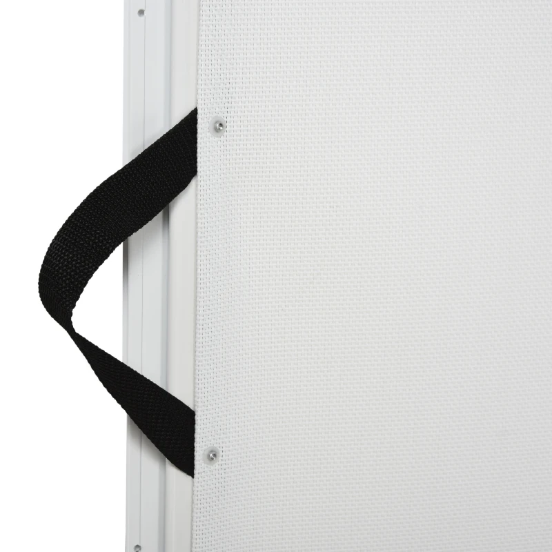 PawHut Puerta para Perros Plegable con Ancho Ajustable 5,5-115 cm Barrera de Seguridad para Perros Retráctil con Asa Blanco