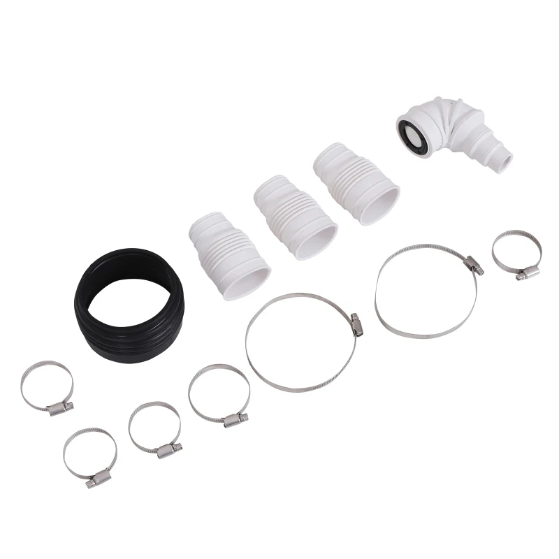 HOMCOM Bomba Trituradora Sanitaria de Agua Residual con 500W y 4 Entradas para Baño Cocina y Lavabo 40x18,5x28 cm