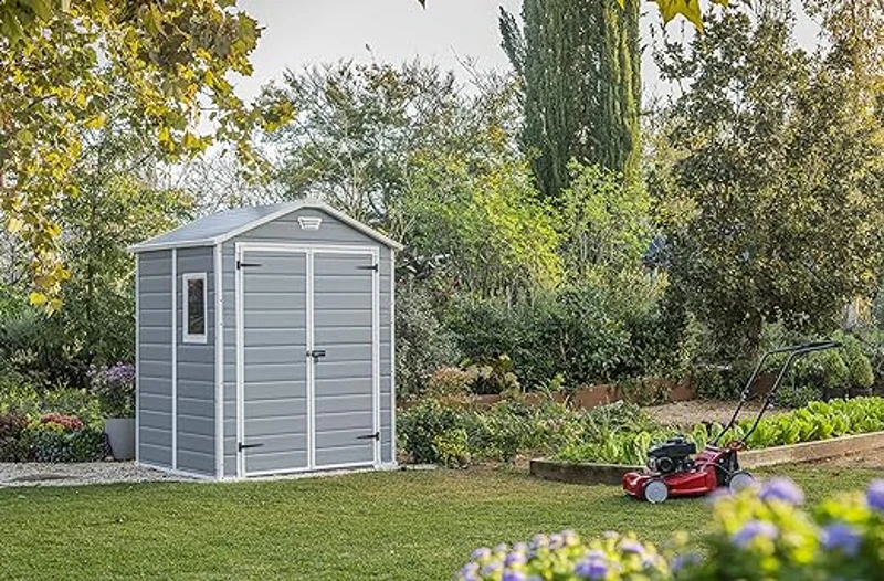 Keter Casetta da Giardino Manor 6x5, Grigia, 185 X 152 X 226 h