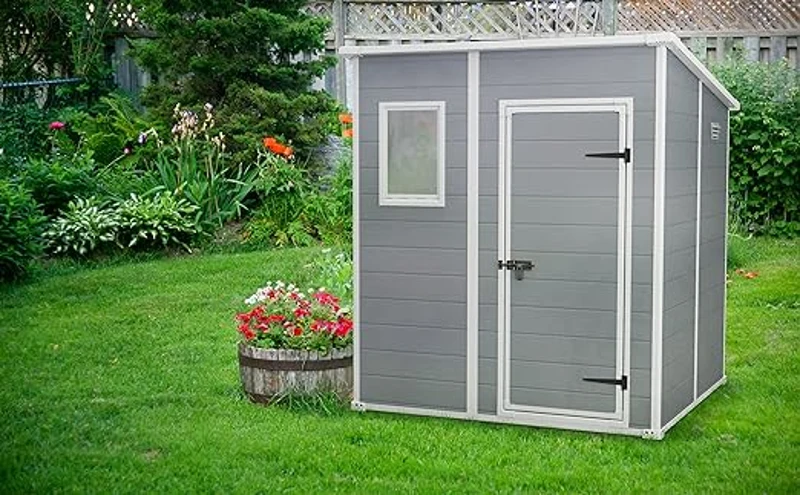 Keter Casetta da Giardino Manor 6x6 Pent, Grigia, 183,5 X 185 X 200 h