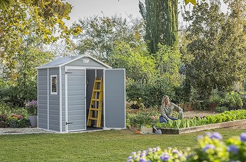 Keter Casetta da Giardino Manor 6x5, Grigia, 185 X 152 X 226 h