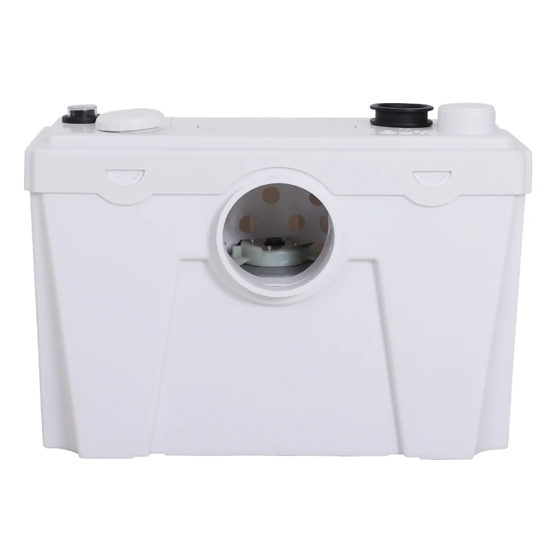 HOMCOM Bomba Trituradora Sanitaria de Agua Residual con 500W y 4 Entradas para Baño Cocina y Lavabo 40x18,5x28 cm