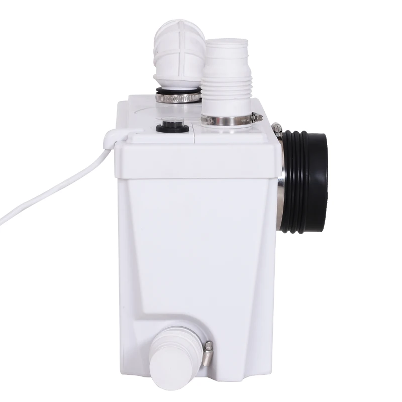 HOMCOM Bomba Trituradora Sanitaria de Agua Residual con 500W y 4 Entradas para Baño Cocina y Lavabo 40x18,5x28 cm