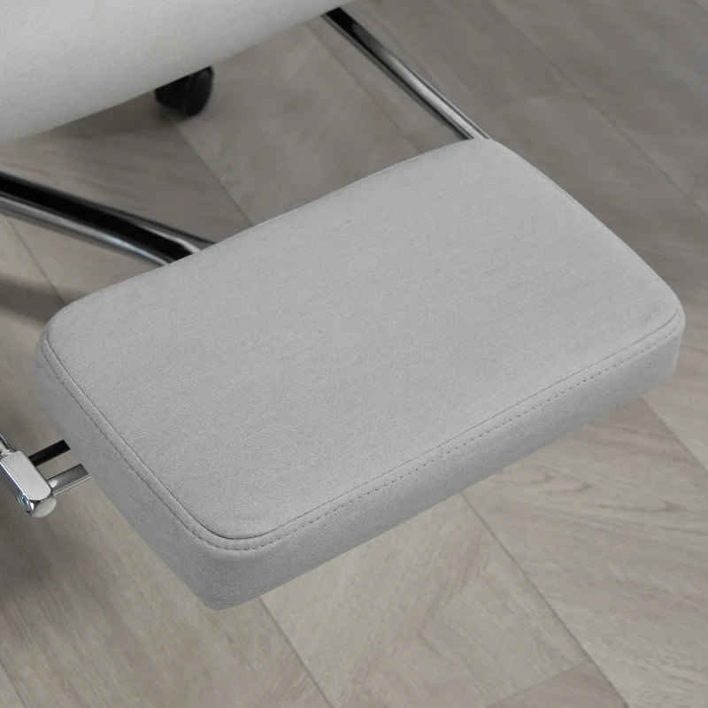 Vinsetto Bureaustoel met Massage- en Verwarmingsfunctie, Voetsteun, Tot 120 kg, Grijs(m-9)