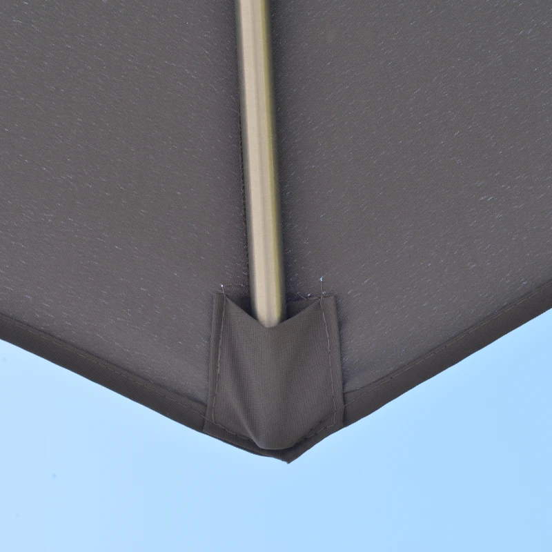 Outsunny 2,7 m Parasol 8 żeber Parasol na taras z ochroną przed słońcem aluminium