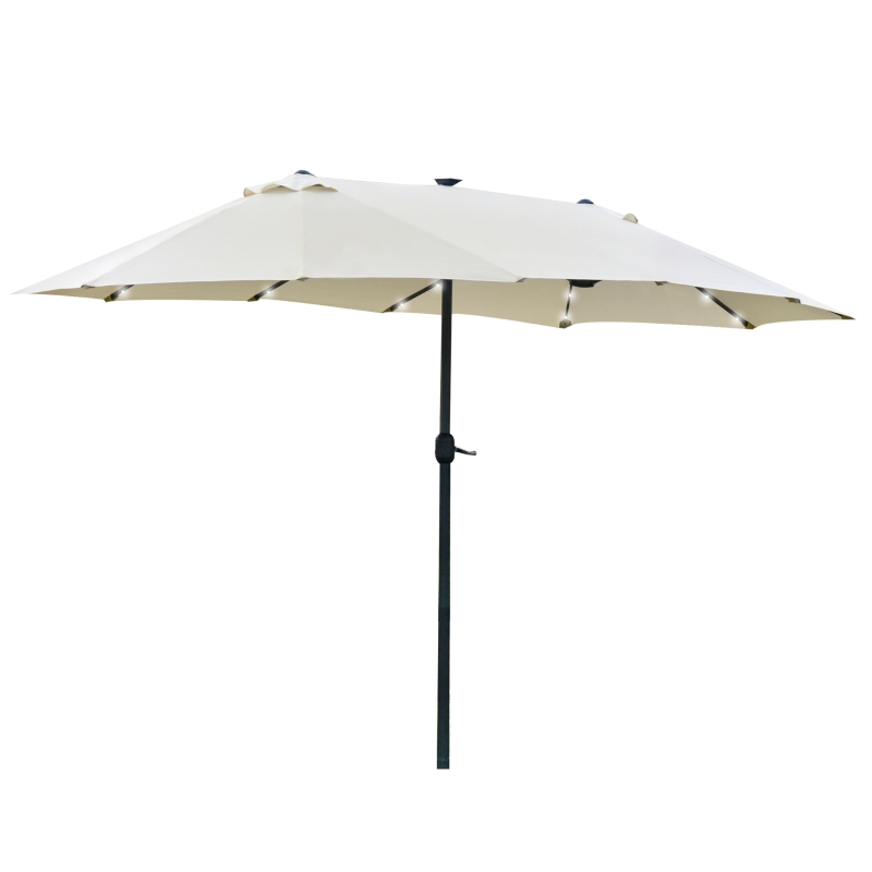 Outsunny parasol owalny kremowo-biały 440 x 260 cm