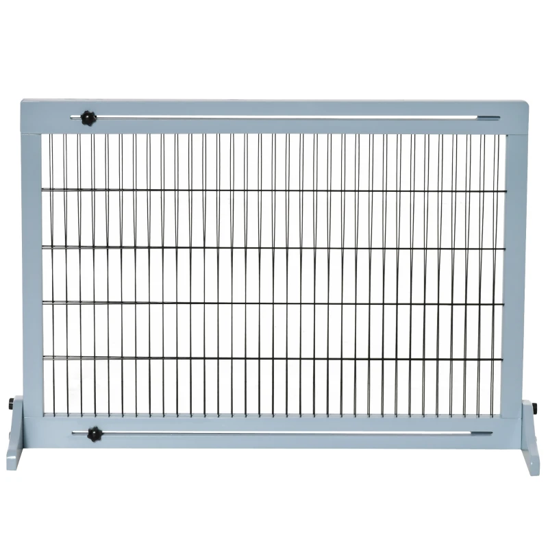 PawHut Barrière de sécurité pour chien extensible longueur réglable 104-183 x 36 x 69 cm pin bleu
