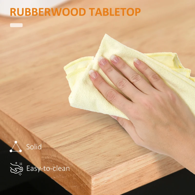HOMCOM Cărucior de Bucătărie cu Sertar și Dulap cu 2 Uși, Insulă de Bucătărie cu roți și bară laterală, 83x45x91.5 cm, Negru(m-6)
