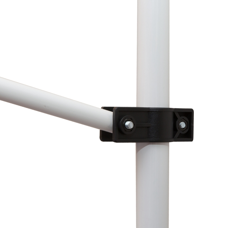 Outsunny Toldo Portátil 3x1,5m Manual Dobrável de Alumínio Altura Regulável com Manivela para Terraço Jardim Amarelo e Branco