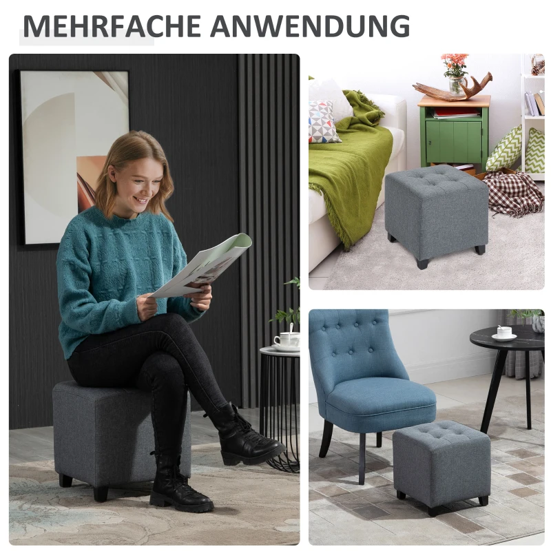 HOMCOM Taboret z podnóżkiem