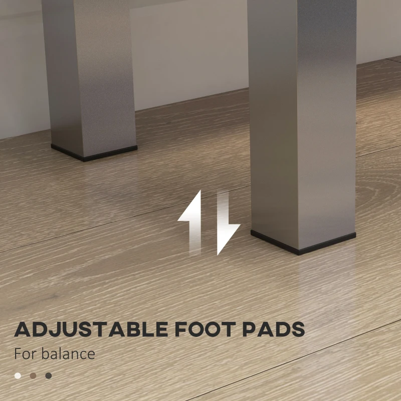 Homcom Dulap Pantofi Gri & Alb – 15–20 Perechi cu Rafturi Reglabile