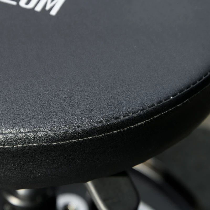 HOMCOM Workshop Stool, Pneumatic Adjustable Rolling Mechanic Stool with Tool Tray