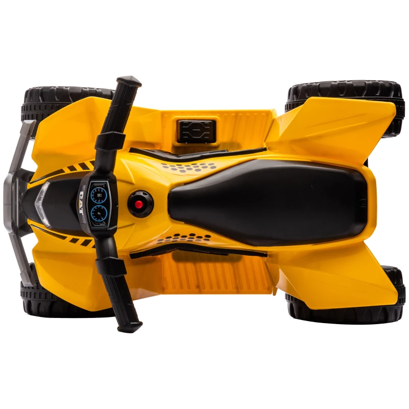 AIYAPLAY ATV pentru Copii, Vehicul cu Patru Roți pentru Copii, ATV cu Claxon și Faruri cu LED, 65.5x38.5x43.5 cm, Galben