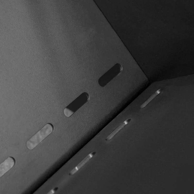 Outsunny Feuerschale demontierbar steckbar Feuerkorb Feuerstelle für Garten Camping BBQ Stahl Schwarz 50 x 50 x 30 cm