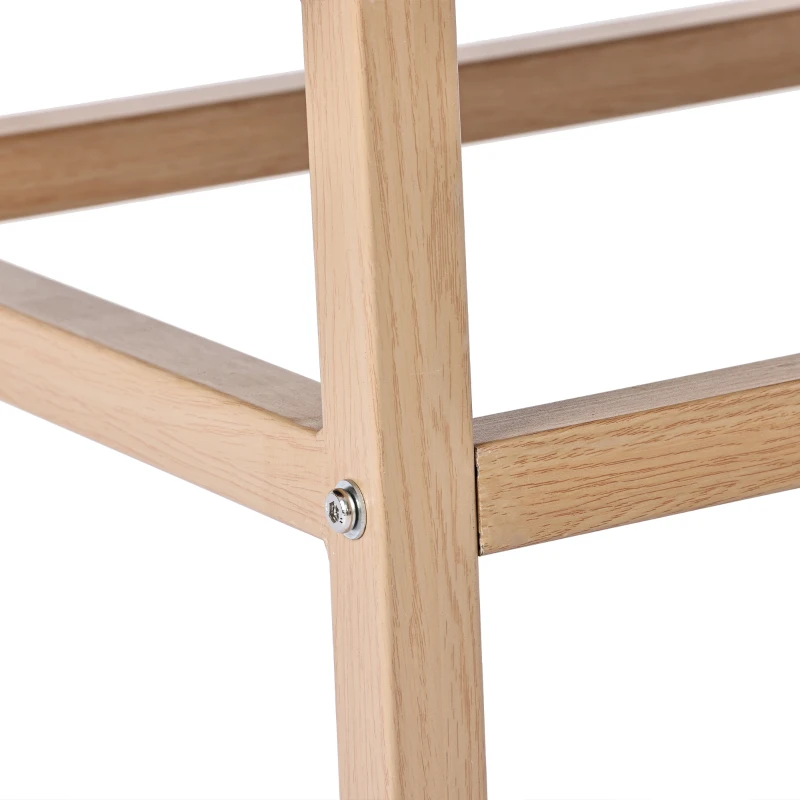 Banc 2 places dossier en rotin ovale effet cannage et assise rembourrée, 84x49x75 cm, Marron