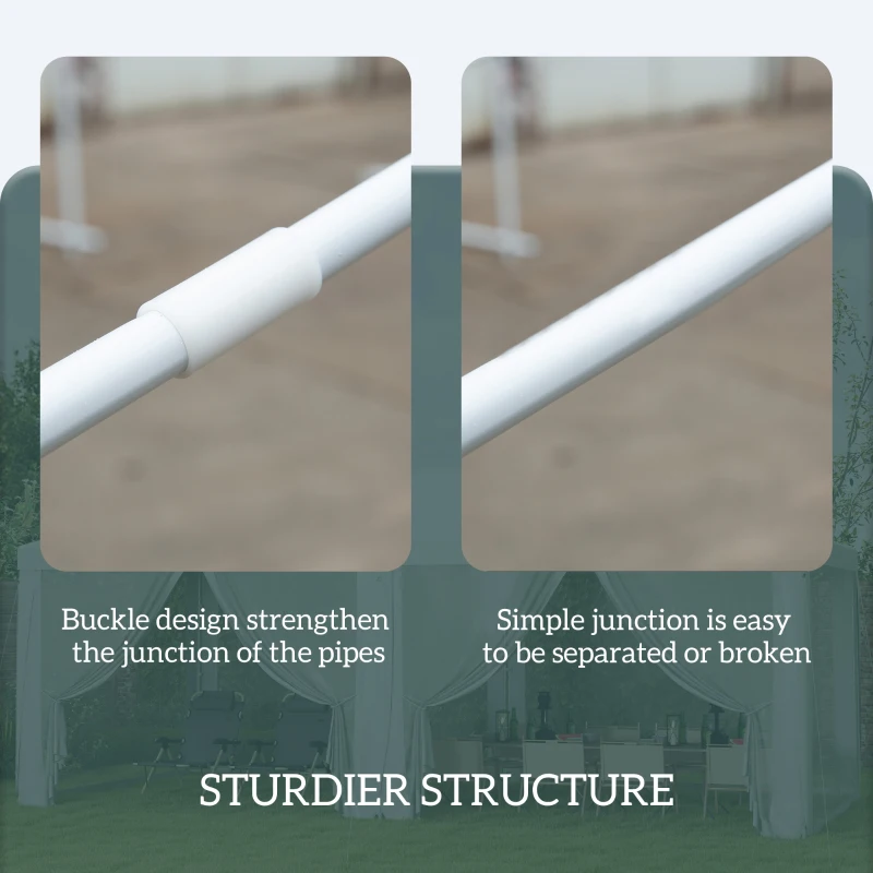 Outsunny Outdoor 116" x 234" Pop-Up Canopy Tent w/ UV Protection & Lasting Strength White