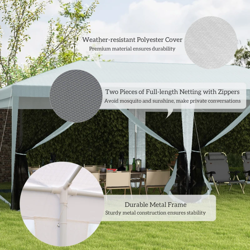 Outsunny Outdoor 116" x 234" Pop-Up Canopy Tent w/ UV Protection & Lasting Strength White
