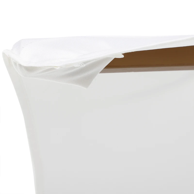 Outsunny D2.5m Bamboo Wooden Market Patio Umbrella Garden Parasol Outdoor Sunshade Canopy, 6-ribs, Cream White