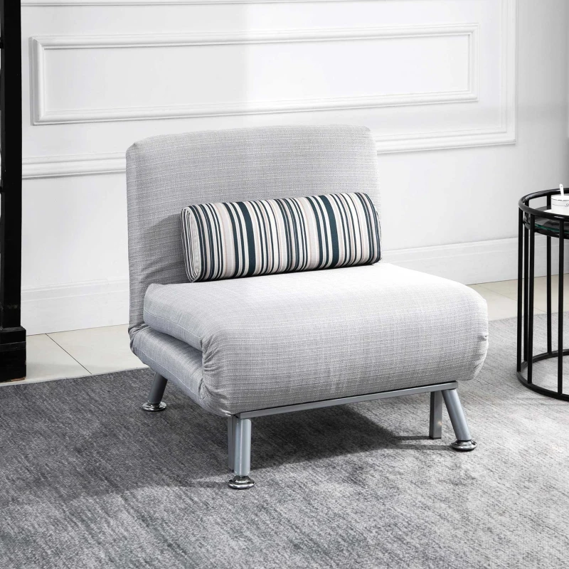 HOMCOM Futon Sofa Bed 1 Person Sleeper Foldable Portable Pillow Lounge Couch Furniture(m-2)